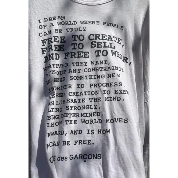 Comme des Garcons 2009 ‘I dream’ long sleeve t sheet - Picture 2 of 9